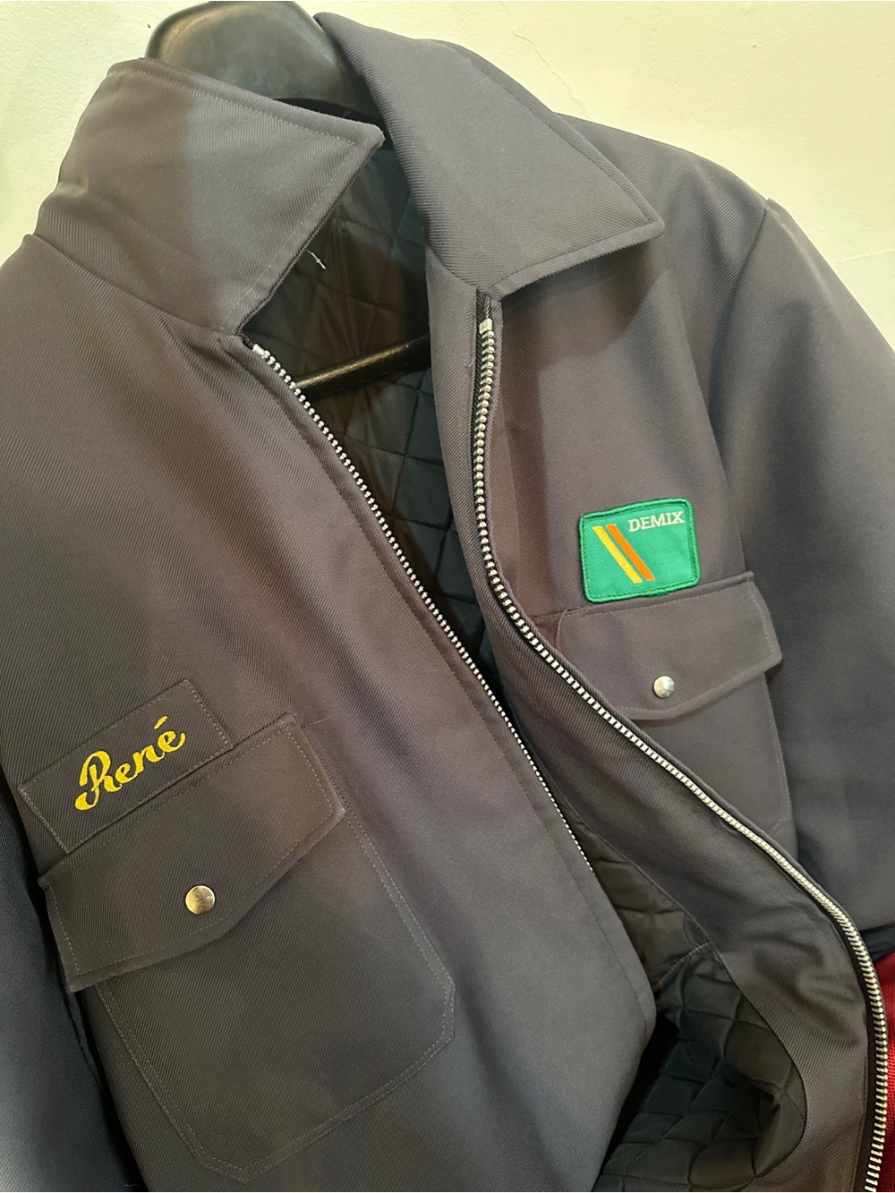 Quilted-Lined Men's Black Work Jacket